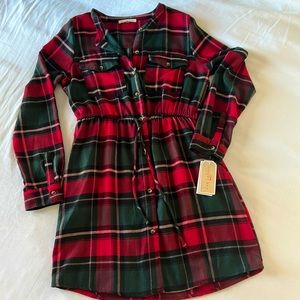 Copper key wool dress